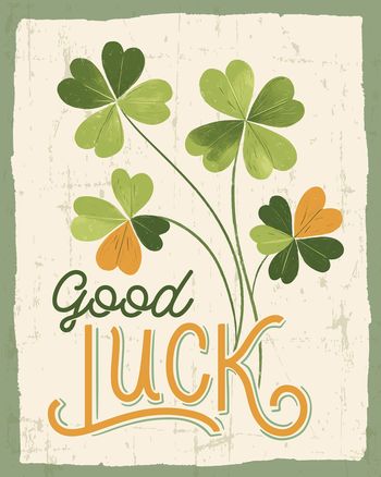 Use Curly Clover - group good luck ecard