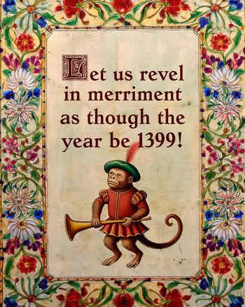 Use Medieval Party - group birthday or festive card