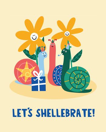 Use Party Snails - group birthday ecard