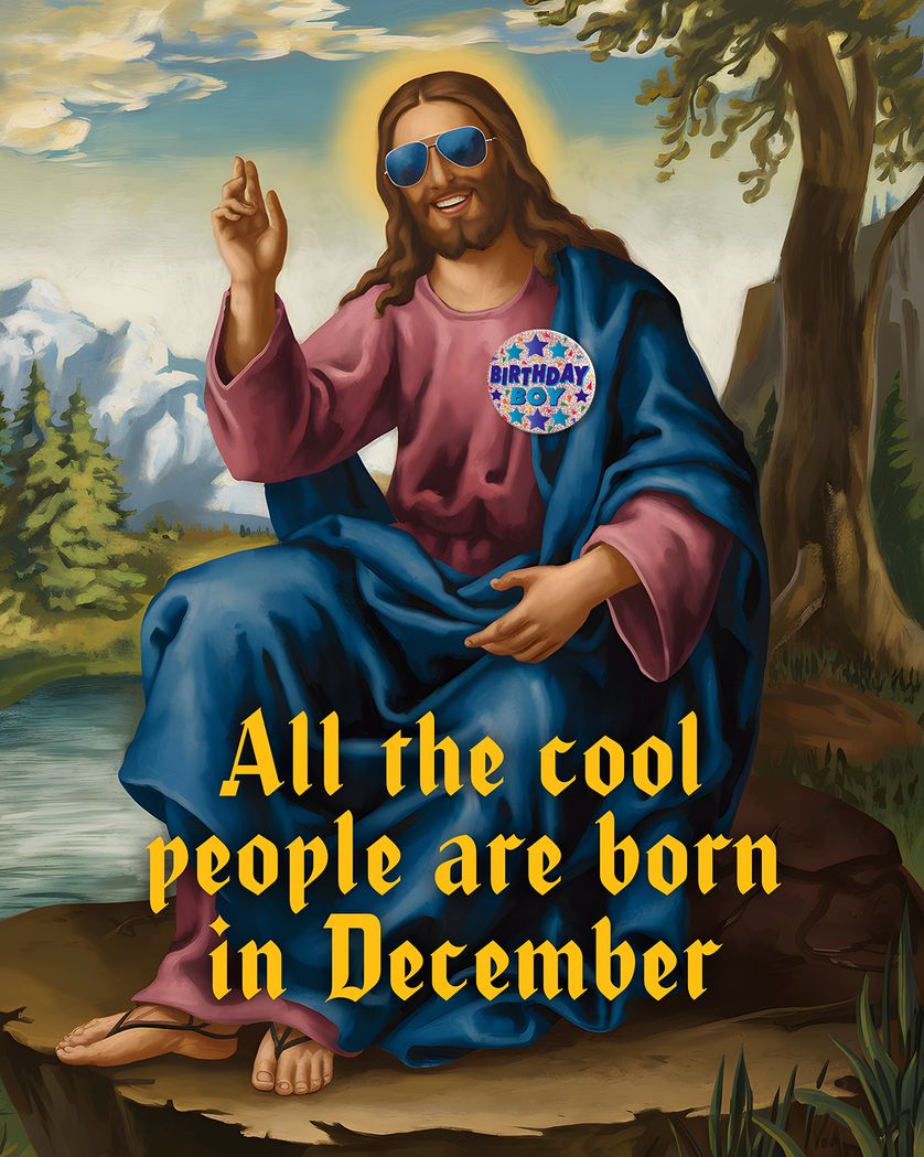 Card design "Jesus's Birthday - group Birthday ecard"