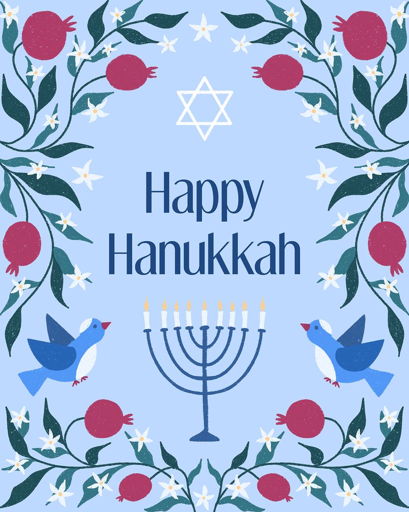 Card design "Happy Hanukkah - group ecard"