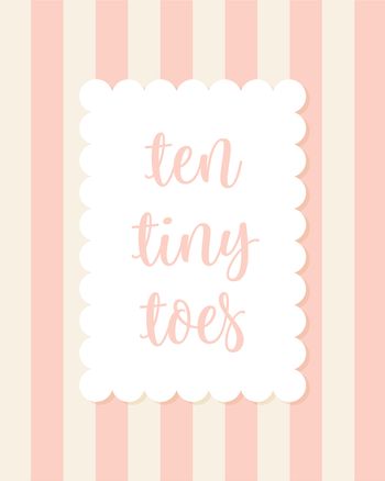 Use Tiny toes. - group Baby girl ecard