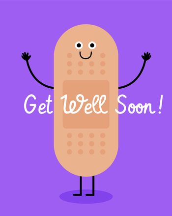 Use Happy plaster - group get well ecard