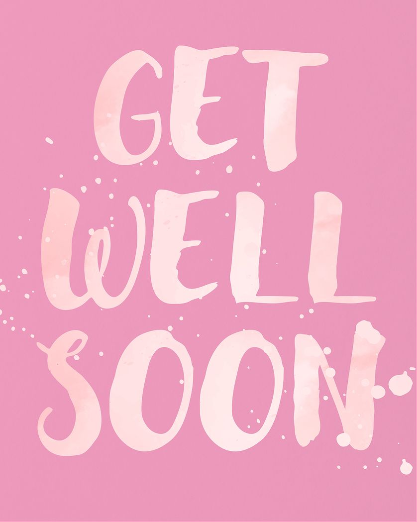 Card design "Watery words - group get well ecard"