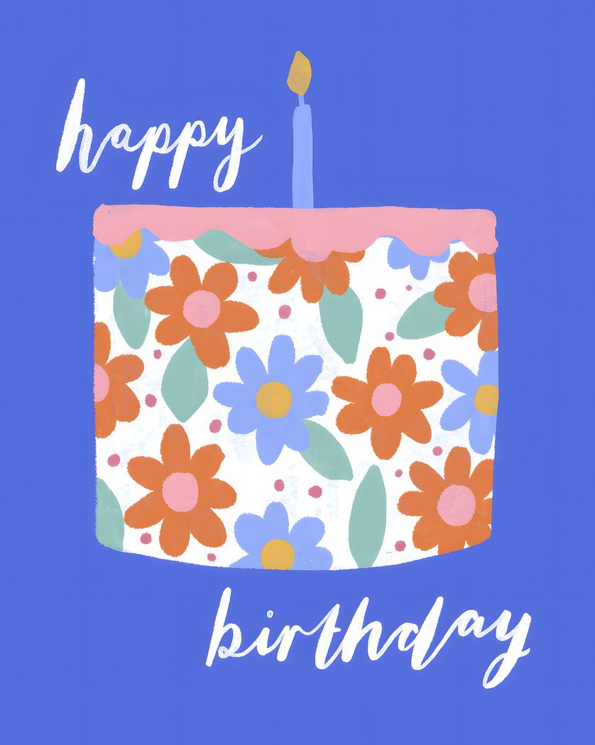 Card design "Print pattern - group birthday ecard"