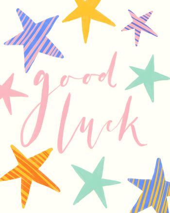 Use Print pattern - group good luck ecard