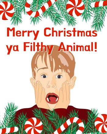 Use Home alone - group Christmas ecard