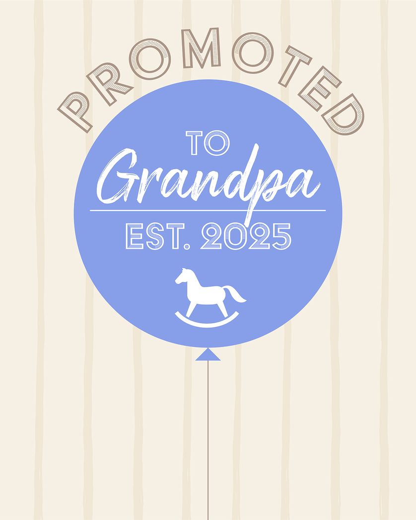 Card design "Promotion Grandpa - group new baby ecard"