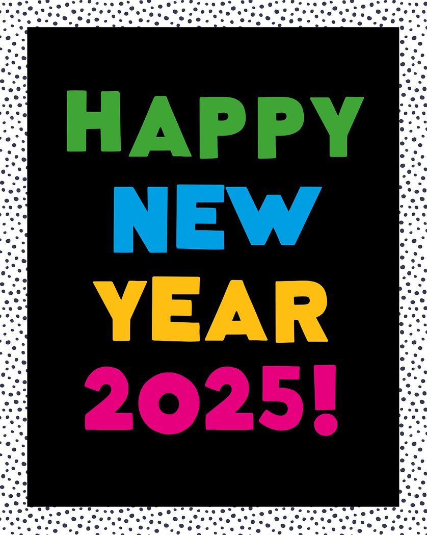 Card design "Bold 2025 - group New Year acrid"