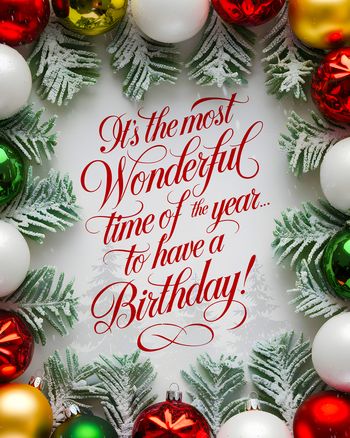 Use Christmas Birthday - group ecard