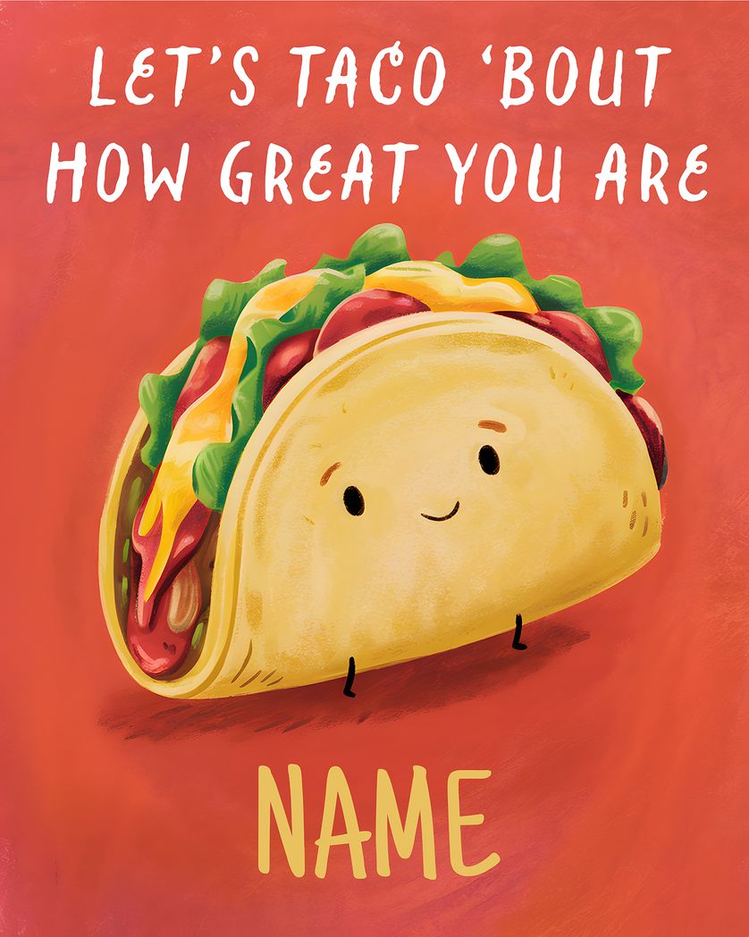 Card design "Taco celebration - group congratulations ecard"