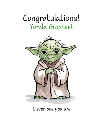 Use Yoda congratulates you - group great-job ecard