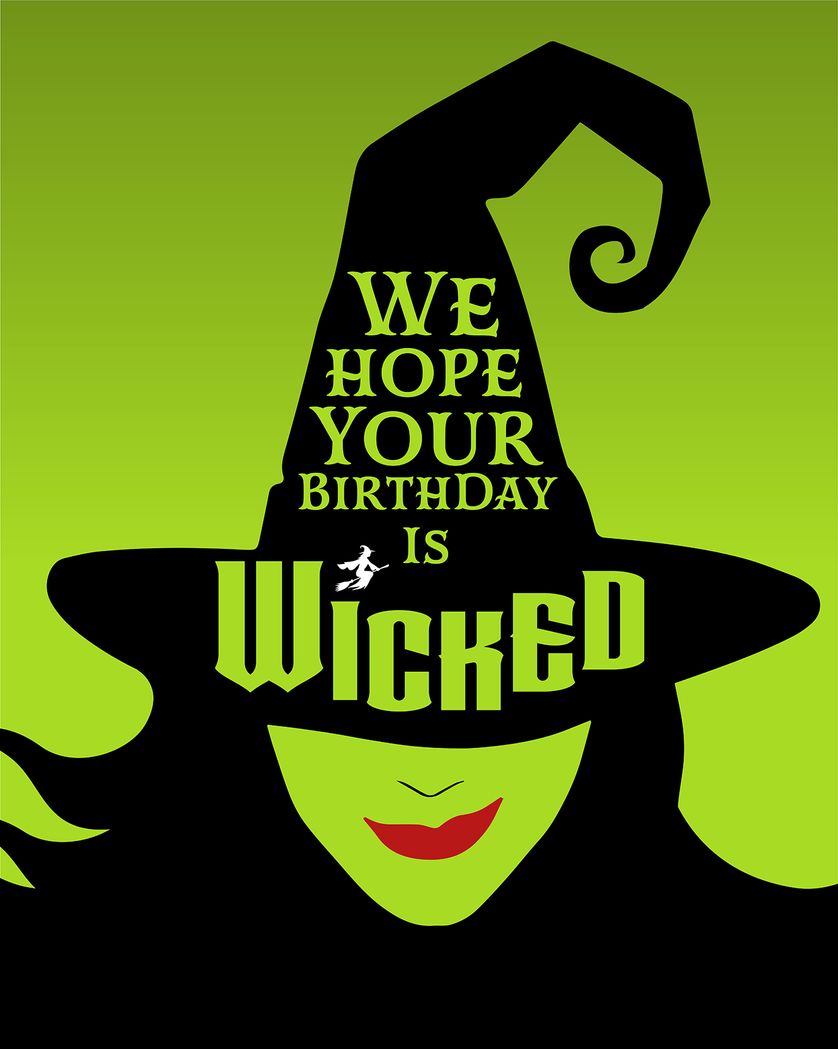 Card design "Wicked Birthday - group ecard"