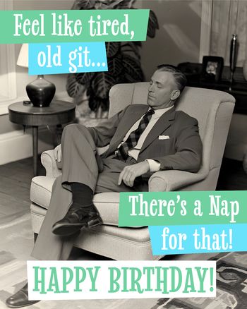 Use Download the Nap - group birthday ecard