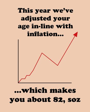 Use Inflated age - group birthday ecard