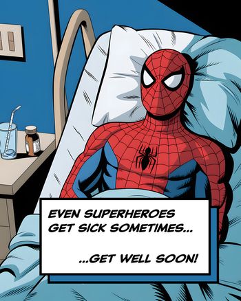 Use Poorly hero - Group Get Well ecard