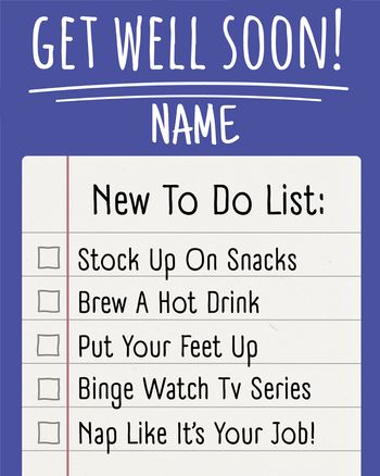 Use To do list - Get Well Soon group ecard