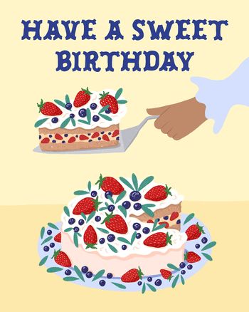 Use Slice of sweetness - group birthday ecard