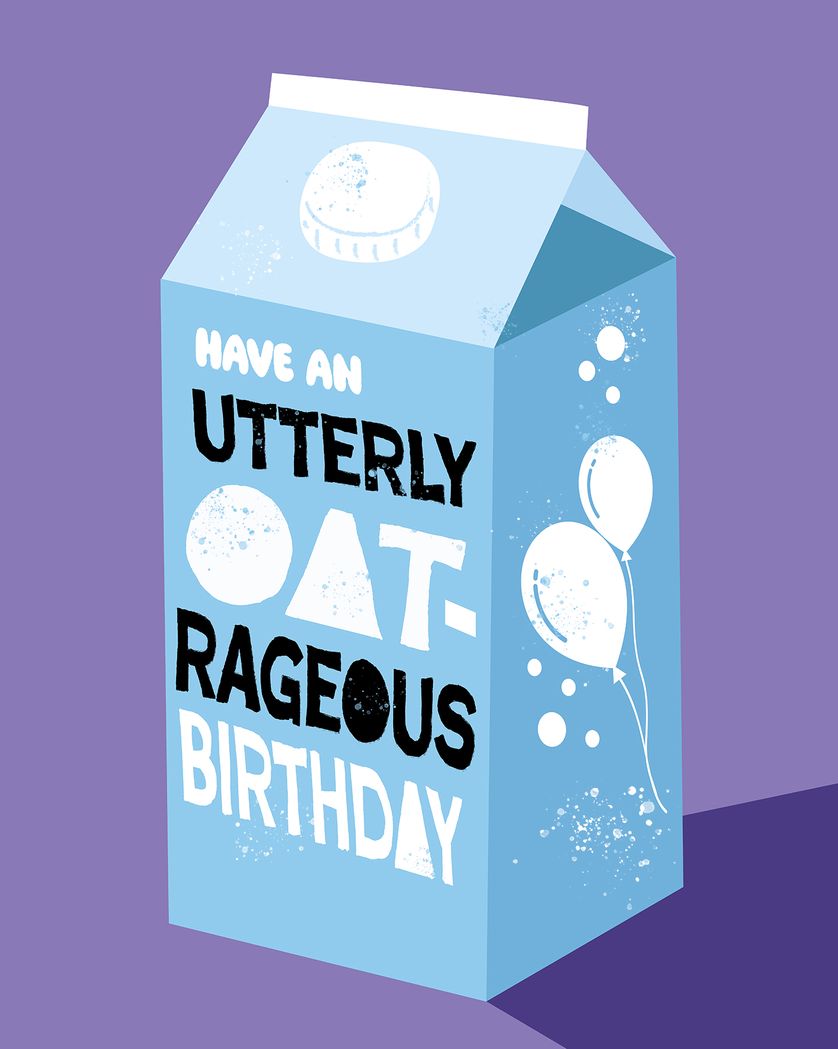 Card design "Non-Dairy Birthday card"