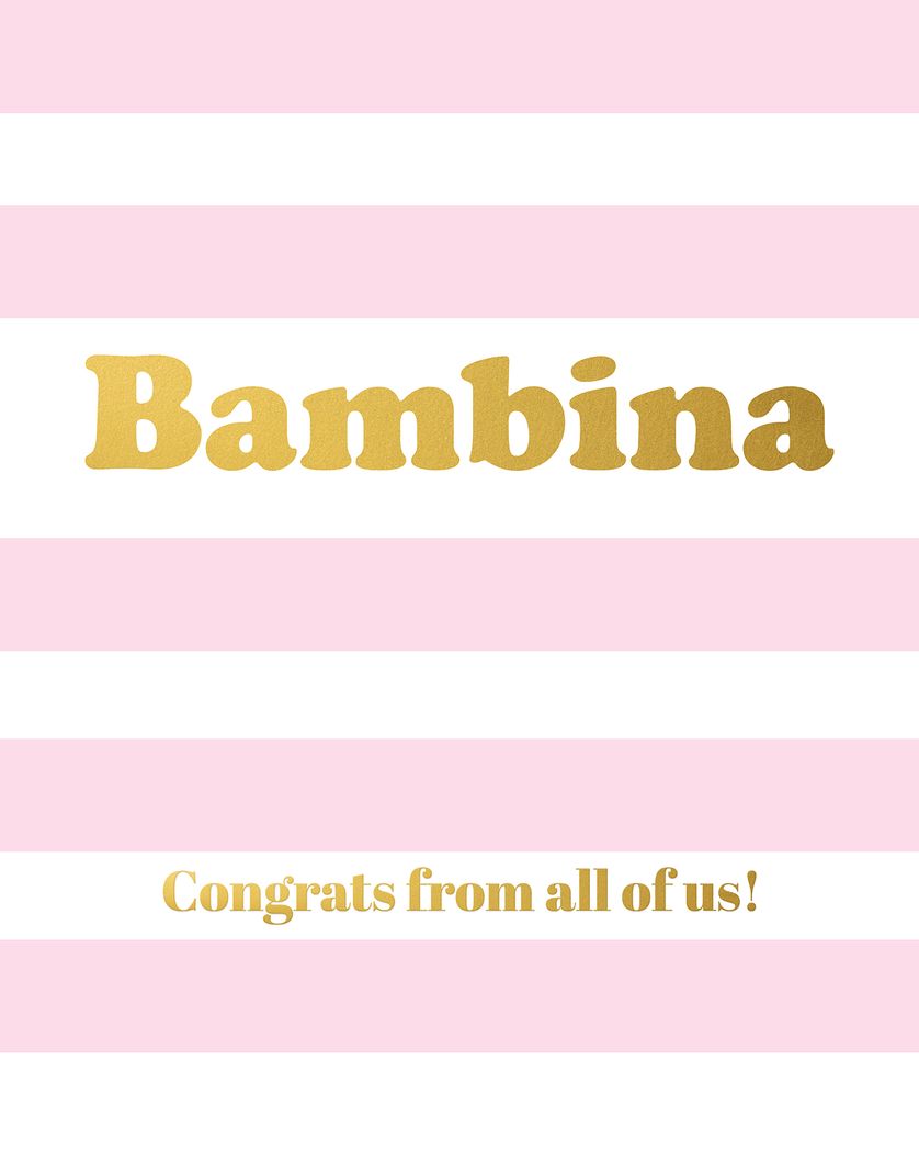 Card design "Bambina - group baby ecard"