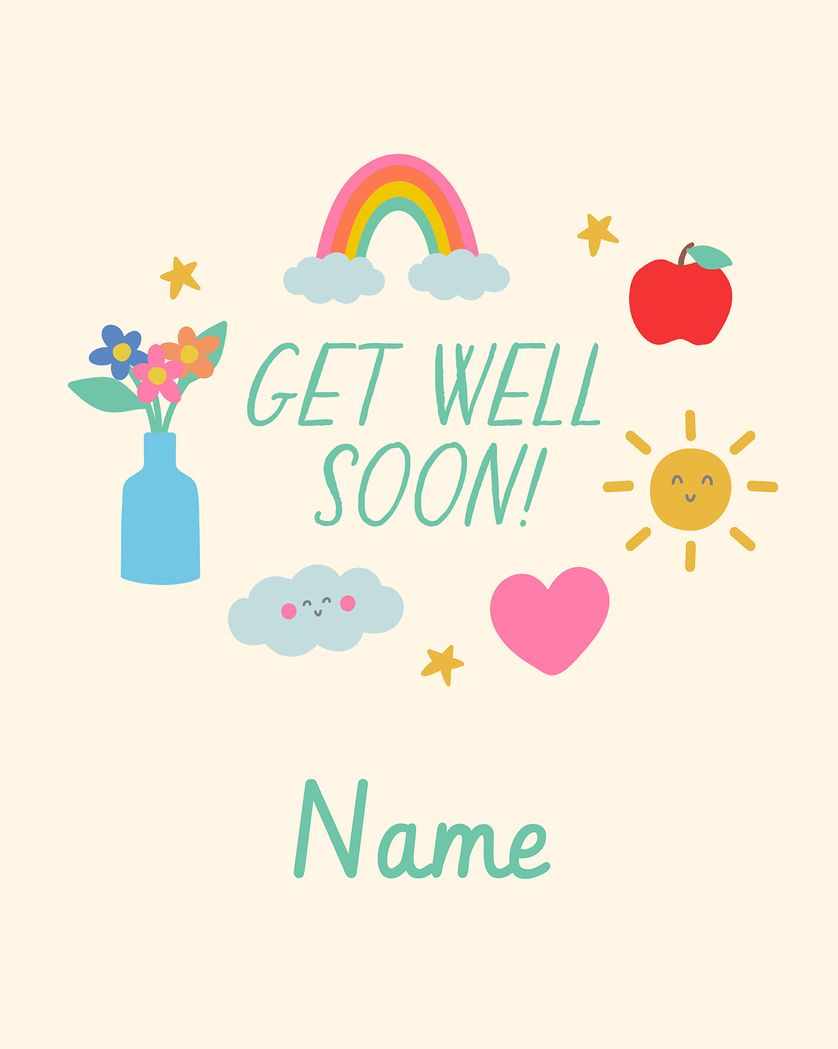 Card design "Sweet icons - group get well ecard"