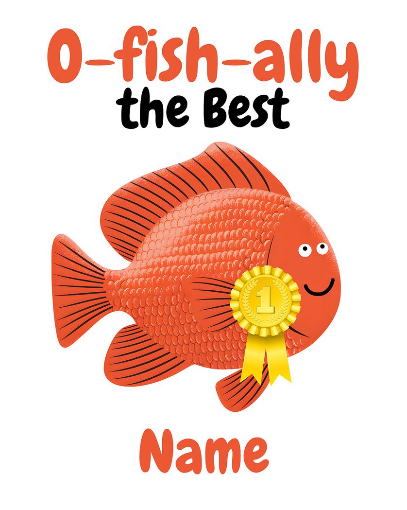 Card design "It's O-fish-al  - group employee appreciation ecard"