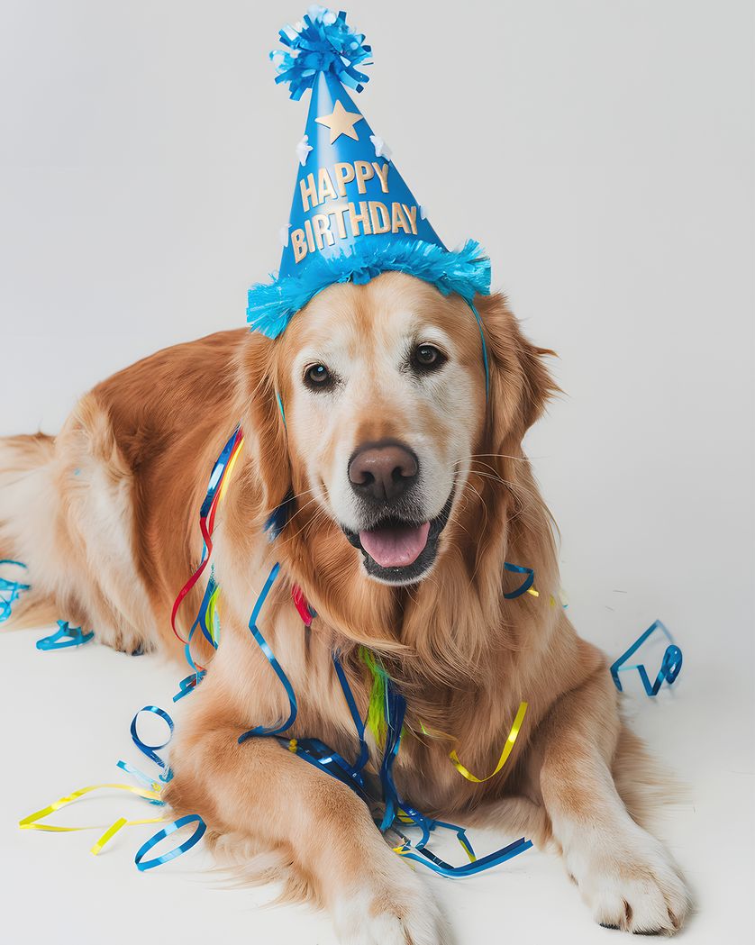 Card design "Lovely Lab - group birthday ecard"