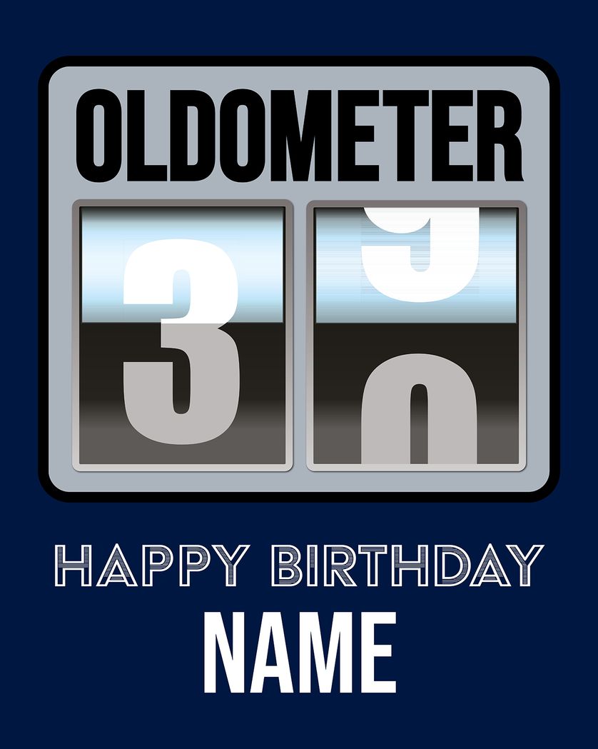 Card design "Oldometer  - group 30th Birthday ecard"