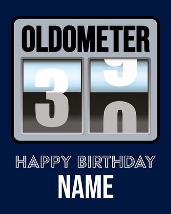 Use Oldometer  - group 30th Birthday ecard