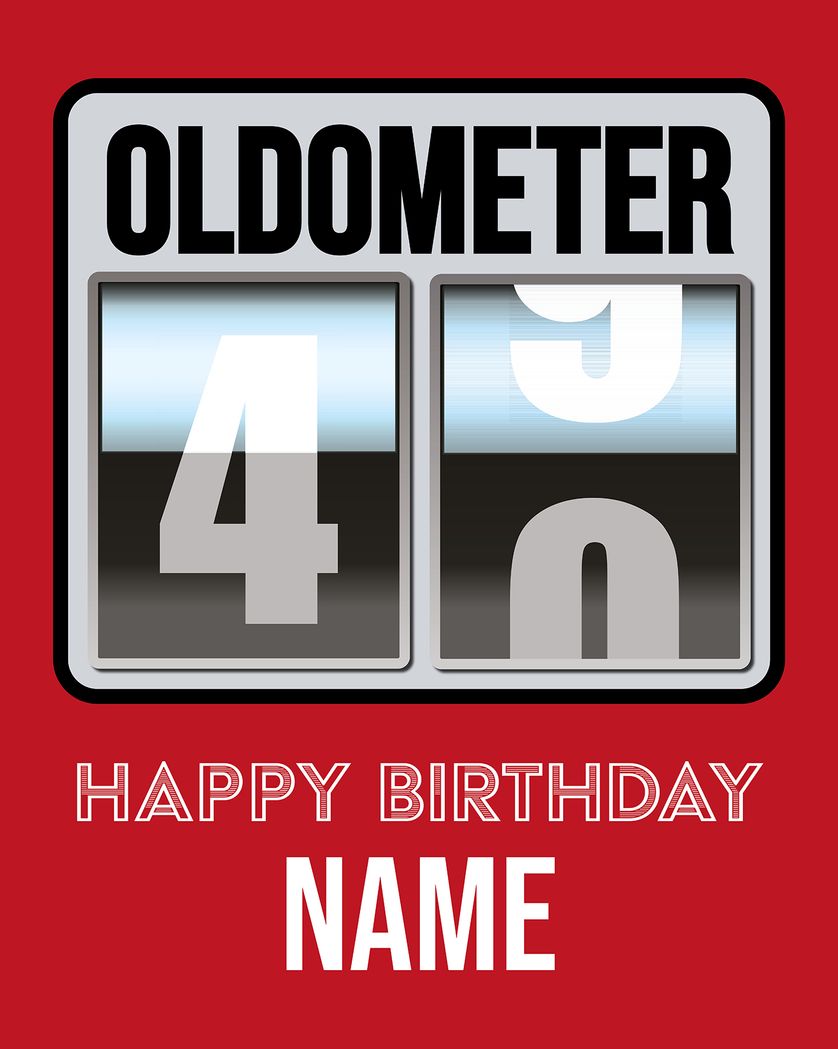 Card design "Oldometer - group 40th Birthday Card"