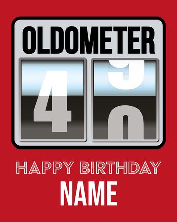 Use Oldometer - group 40th Birthday Card