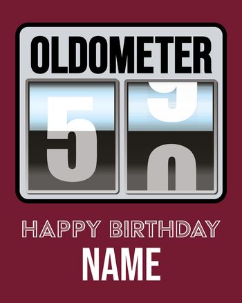 Use Oldometer - group 50th Birthday ecard