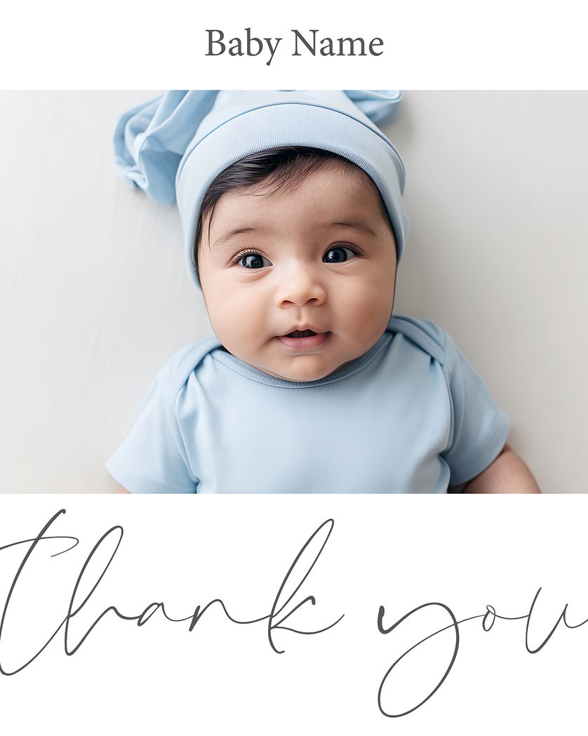 Card design "Baby thank you ecard"