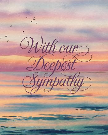 Use Sunset and sympathy - group ecard