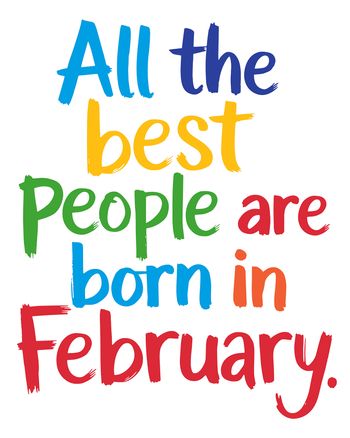 Use Bold Marker - group Feb birthday ecard