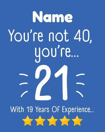 Use Lots of experience - group 40th birthday personalised ecard