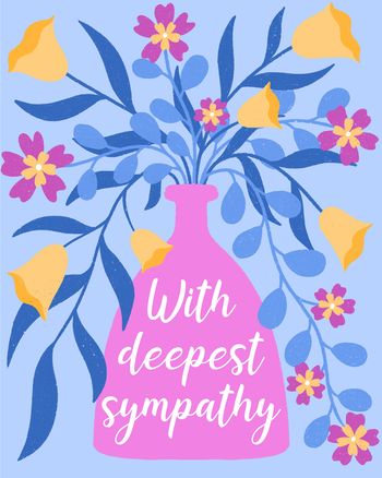 Use Lovely Vase - group sympathy ecard