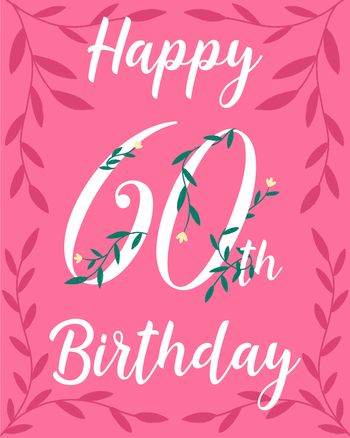 Use Pretty 60 - group milestone birthday ecard