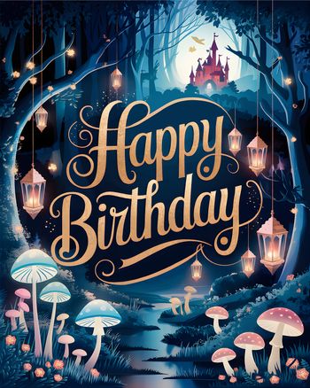 Use Once upon a time - group birthday ecard