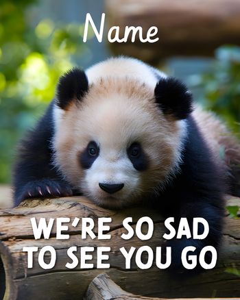 Use Sad panda - group leaving ecards