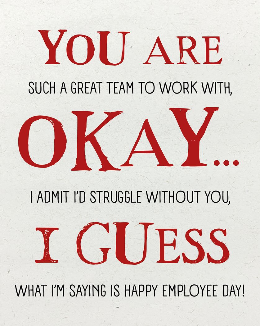 Card design "Hidden message - group employee ecard"