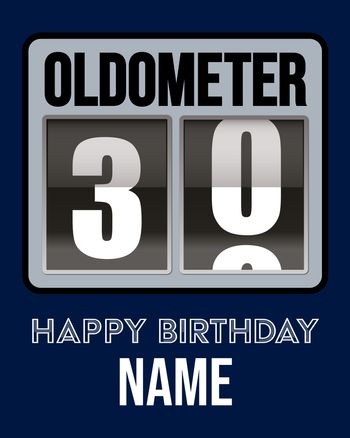 Use Oldometer  - group 30th Birthday ecard