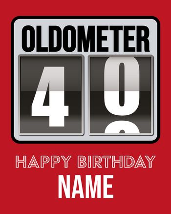 Use Oldometer - group 40th Birthday Card