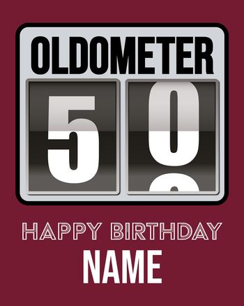 Use Oldometer - group 50th Birthday ecard