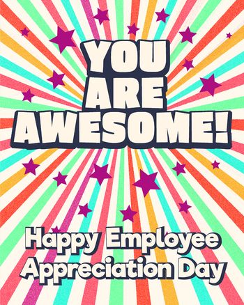 Use Awesome starburst - group employee ecard