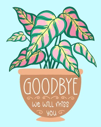 Use Goodbye plant - group leaving ecard