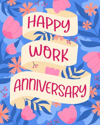 Use Floral flourish - group anniversary ecard