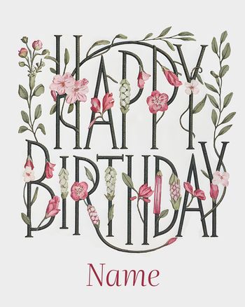 Use botanical birthday  - group personalised ecard