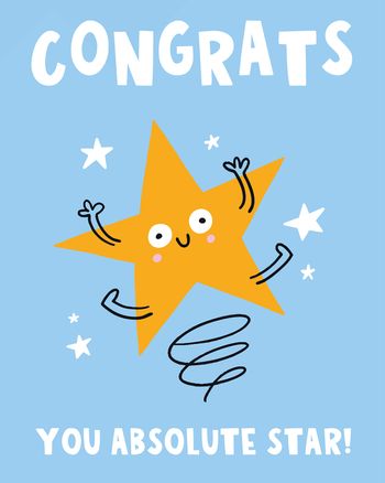 Use Happy star - group congratulations ecard