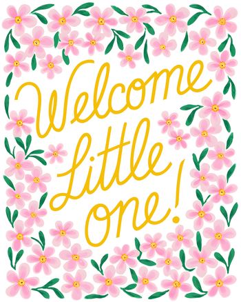 Use Flowers and type - group baby ecard